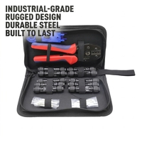GKGJ Kit de Herramientas Profesional de Crimpado con Trinquete de 9 Pulgadas, Alicates de Mandíbula de Acero al Carbono, Estuche Multifuncional, Operado Manualmente, OEM, 1 Año de Garantía