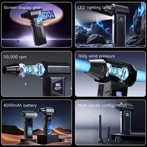 4-Gang-Einstellung Kabelloser Mini-Turbofan Tragbare Ventilatoren Elektrischer Turbo-Handventilator Luftgebläse Wiederaufladbarer Lüfter - Product Image 4