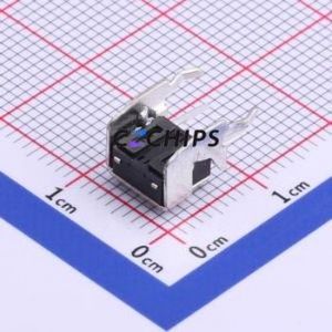 TS-1102N-4326 Tactile Switch Bent Lead Through Hole,6x6mm Switch Single Pole Single Throw Round Button 2.6N Right Angle Insert - Product Image 2