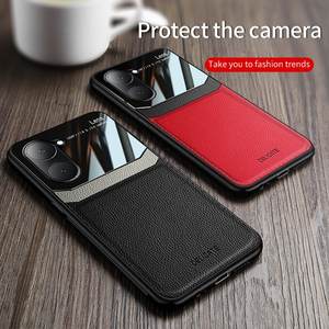 Étui de protection pour téléphone avec texture en cuir pour <span class=keywords><strong>vivo</strong></span> V20 SE V21 Y70S Y50 Y20 T1 NEX 3, protection de l'appareil photo, coque arrière antichoc - Product Image 5