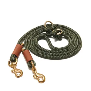 Pet Supplies Double Braided Nylon Rope Adjustable Dog Walking Hands Free Rope Leash