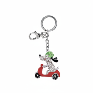 Portachiavi in lega per cani con stampa UV, logo laser, porta monete e moschettone, regalo in colori GRIGIO/BIANCO/ROSSO - Product Image 2