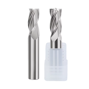 1 buah mata <span class=keywords><strong>Router</strong></span> CNC Flute HSS 1-25mm 3 4, mata profil penggilingan ujung datar logam untuk alat mesin tembaga Aluminium - Product Image 1