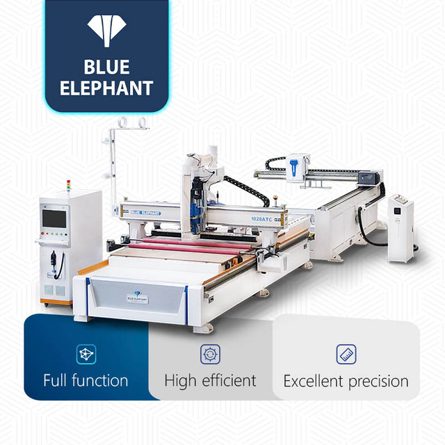 Automatic Nesting CNC Router EK2-1828 CNC Labeling Furniture Making Machine with 16-Position Tool Changer for Kitchen Cabinets