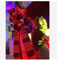 Costume de robot LED de haute qualité pour performance sur échasses, costume de cosplay de robot prédateur, ensemble de costumes pour hommes, tenue de scène, utilisation pour les soirées dansantes
