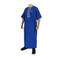 Nuevo diseño de bordado Baifa Marruecos estilo Koshibo hecho 54-62 tamaño manga corta musulmán vestido largo para hombres