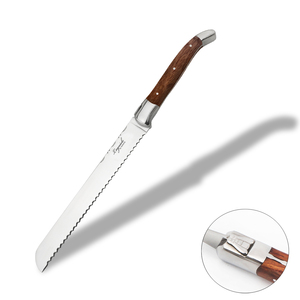 Ensemble de couteaux de cuisine Homeful Laguiole, acier inoxydable à haute teneur en carbone, lame tranchante, couteaux à pain de chef, manche en bois ergonomique, lave-vaisselle - Product Image 1
