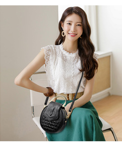 Wholesale Fashion Trendy Round Handbags Ladies PU Leather Pattern <b>Bag</b> Young Lady Round Purses <b>Bags</b> - Product Image 2