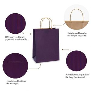 Paper <b>Bags</b> with Handles Shopping Retail <b>Craft</b> Durable Kraft <b>Bags</b> Recyclable Paper Gift <b>Bags</b> High Load-Bearing Paper <b>Bags</b> - Product Image 3