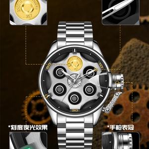 Reloj de Cuarzo Giratorio de Alta Gama para Hombre, Diseño 3D Hueco, Novedad Transfronteriza, a la Moda, de Acero Inoxidable de 44mm, Lujo al por Mayor con MOQ Bajo - Product Image 2