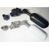 Katup Bola Apung Plastik Keyu 3/8" NPT & 1/2" BSP untuk Air OEM Laju Alir 5 L/mnt Suhu Operasi 32-150F.