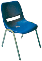 Chaise en plastique empilable pour bibliothèque, chaise colorée pour le personnel