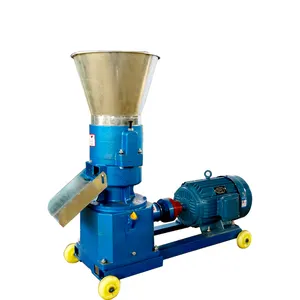 livestock poultry chicken cattle goat animal food making maker press pelletizer granular feed pellet processing machine for farm