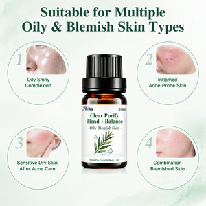Botella de Vidrio de 10 ml, Aceite Esencial Purificante Transparente, Control de Grasa, Purifica los Poros, Elimina las Espinillas, Para Todo Tipo de Piel, OEM 100% Natural - Product Image 3