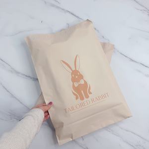 Bolsas de Envío de Polietileno Color Durazno Personalizadas con Impresión Naranja - Bolsas de Envío Impermeables para Ropa y Comercio Electrónico - Product Image 5