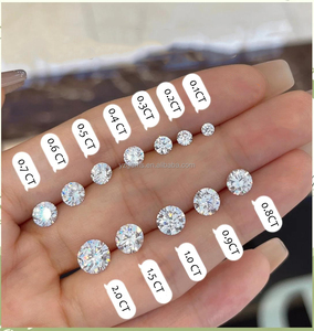 ラボグロウンダイヤモンド ラウンドブリリアントカット HPHT VS Dカラー メレーサイズ ダイヤモンド ルースストーン ジュエリー リング 時計 ネックレス製作用 - Product Image 3