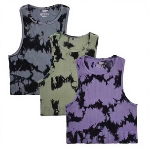 Sujetadores deportivos para mujer con logo personalizado en la parte delantera, top corto acanalado ligero de moda de verano, chaleco sin costuras para mujer - Product Image 4