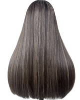Perruque médicale entièrement nouée à la main pour femmes, base en dentelle suisse en silicone, antidérapante, cheveux humains Remy alignés sur les cuticules, sans colle, longue