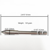 Tête de flèche à rupture de 80 grains 100 grains 120 pointes de flèche en carbone ID4.25mm ID 3.2mm pointes de flèche en carbone composants de tir à l'arc à tête large
