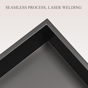 Poubelle <span class=keywords><strong>de</strong></span> salle <span class=keywords><strong>de</strong></span> bain encastrée murale moderne à 3 niveaux en acier inoxydable noir mat durable, avec <span class=keywords><strong>niche</strong></span> carrée pour papier toilette - Product Image 6