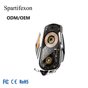 Support de <span class=keywords><strong>charge</strong></span> rapide sans fil pour voiture intelligente 15W, support de montage à ouverture/fermeture automatique par <span class=keywords><strong>induction</strong></span>, rotation à 360 degrés, compatible avec la ventilation - Product Image 1