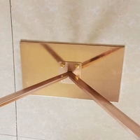 Support de fleurs de mariage en gros, en fer doré électrolytique, avec candélabre en cristal, centres de table, alimenté par USB, romantique et magnifique