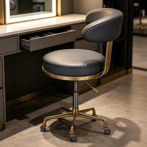 Chaise de manucure et de beauté <span class=keywords><strong>en</strong></span> métal à double coussin moelleux, réglable <span class=keywords><strong>en</strong></span> hauteur, pour salon de beauté et de manucure – Nouveauté très prisée - Product Image 4