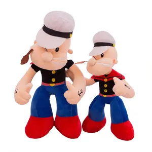 New Popeye Plush Toy Doll Throw Pillow Backrest Popeye Animation Same Style Children's Gift Female