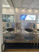 Cuisinière industrielle RuiTai en acier inoxydable pour restaurant, à gaz GPL, avec 2 brûleurs pour wok chinois et brûleur à gaz en fonte