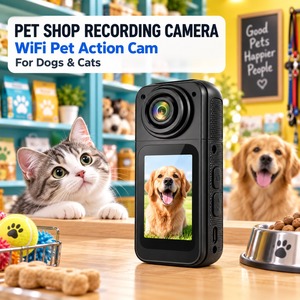 Caméra d'action WiFi compacte pour animaux de compagnie, enregistreur vidéo pour chiens, chats, enregistrement en animalerie - Product Image 5