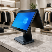 Моноблочный POS-терминал с двумя сенсорными экранами, Windows 11 Pro, корпус из литого алюминия, для ресторанов/кофеен