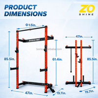 Zoshine – Rack de Squat Pliant Multifonctionnel en Métal pour la Musculation à Domicile, Équipement de Sécurité Durable pour la Musculation