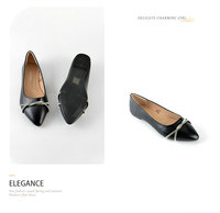 Casual Femmes Slip-On Singles Chaussures Semelle Souple Fond Plat Pointu Peu Profonde PU Léger Traitement Personnalisé Automne Été