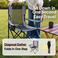 Chaise de camping portable avec dossier en maille respirante, chaise pliante légère pour l'extérieur, la plage, la pêche, le parc, le jardin