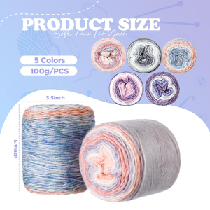 Paquete de Hilo Acrílico Mezclado para Tejer a Mano, Material de Felpa Lujoso para Gorros, Bufandas y Ropa - Product Image 2