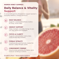 Gummies de soutien immunitaire au miel pour femmes, marque privée OEM, avec vitamines B12, B6 et zinc, pour un soutien antioxydant quotidien