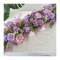 CQ65 cadeau de mariage en plastique fleur coureur fond fleur artificielle mur fête retrousser Floral Rose murs décoration toile de fond