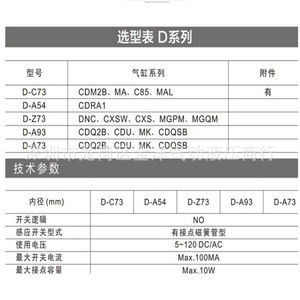 5-120V DC/AC ไม่มีเอาต์พุตเซ็นเซอร์แม่เหล็ก D-A93S สำหรับใช้ในกระบอกสูบ - Product Image 1