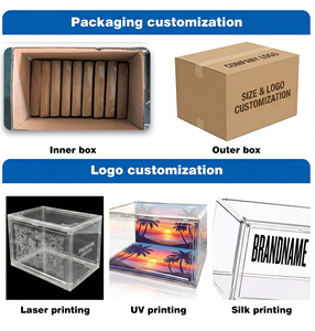 صندوق عرض أحذية شفاف من الأكريليك قابل للطي مع باب مغناطيسي، حافظة منظمة مخصصة مقاومة للأشعة فوق البنفسجية - Product Image 6