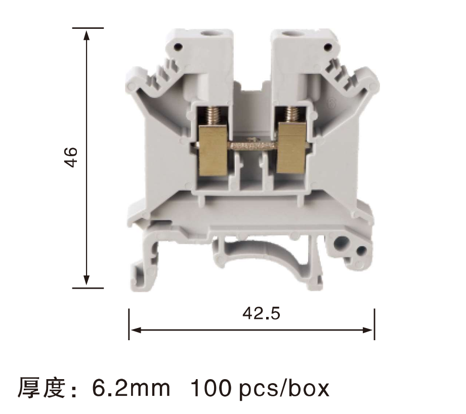uxcell DIN Rail Terminal Block UK2.5B 690V 32A Screw Type Clamp 2.5mm2 Grey 8 Pcs uxcell DIN Rail Terminal Block UK2.5B 690V 32A Screw Type Clamp 2.5mm2 Grey 8 Pcs