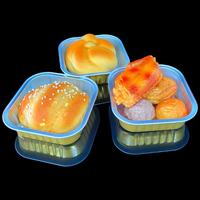 Contenants carrés en aluminium de qualité alimentaire, résistants aux hautes et basses températures, peuvent être chauffés directement au micro-ondes