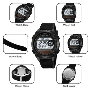<span class=keywords><strong>SKMEI</strong></span> 2436 mode dynamique hommes numérique solaire alimenté montre bracelet en Silicone étanche multifonction mâle montre cadeau horloge - Product Image 6
