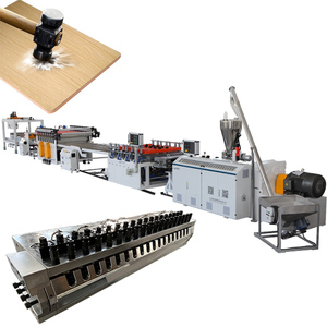 Ce chứng nhận đôi vít PVC tre than co-ép đùn gỗ Veneer Panel tường máy đùn - Product Image 4