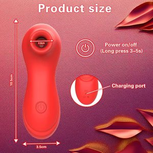 هزاز وردي قوي مقاوم للماء للنساء والأزواج، أداة جنسية ناعمة ومرنة للبظر ونقطة جي - Product Image 4