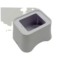 Boîtier de bureau incliné beige en plastique ABS avec panneau frontal incliné pour module de circuit imprimé d'instrument de contrôle