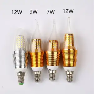Best Selling Energy Saving Indoor Lighting led bulb Raw material 5W 7W 9W 12W B22 E27 LED Bulb Candle light bulb