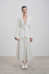 เสื้อเบลเซอร์ของผู้หญิงหรูหราคอลเลคชั่นดอกมะลิในฝันฤดูร้อนคุณภาพสูงผลิตจากวิธีการทอผ้าใยสังเคราะห์คุณภาพสูง - Product Image 4