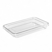 Boîte d'emballage alimentaire transparente en PET pour cheveux longs, boîte à dessert et pâtisserie en plastique à emporter, boîte d'emballage pour galettes de viande fraîche