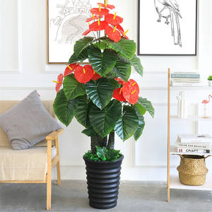 Plantes Décoratives d'Intérieur, Fausses Plantes en Pot, Fleurs de Salon, Grandes Plantes Vertes sur Pied, Bonsaï, Arbre de Prospérité Artificiel - Product Image 5