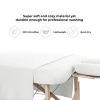 Ensemble de housse de drap de lit de table de massage en microfibre draps housses pour Table de massage, drap plat et couverture de visage couverture de lit de Massage en coton